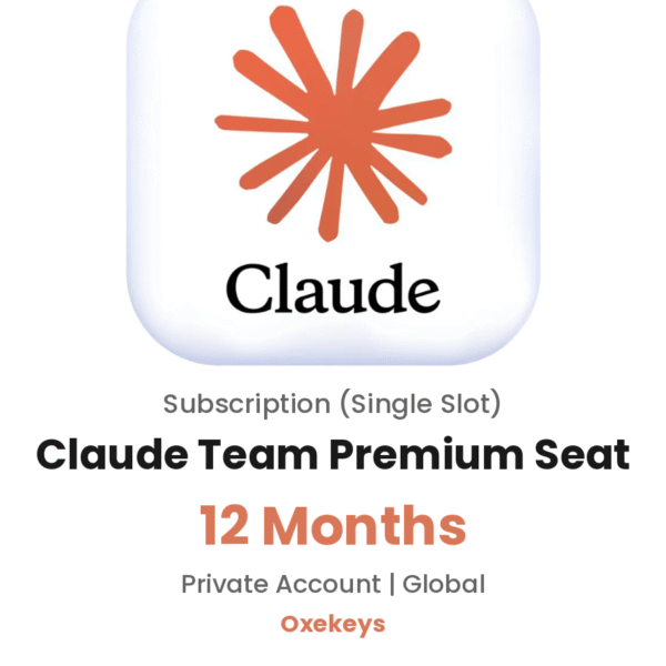 Claude Team Premium Seat 12 months single slot