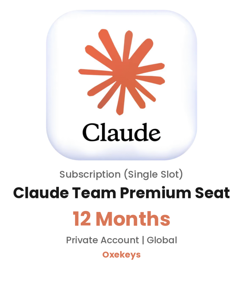 Claude Team Premium Seat 12 months single slot